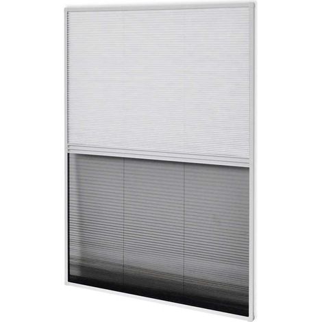 vidaXL Mosquitera plisada para ventanas aluminio 80x100cm com sombrilla (1/2)
