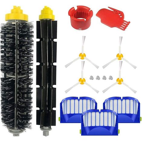 GROOFOO Kit Accessoires adaptés à la roomba série 600 605 610 614 616 620 621 625 630 635 640 650 660 665 670 671 676 680 681 690 691 695-15 pièces (1/5)