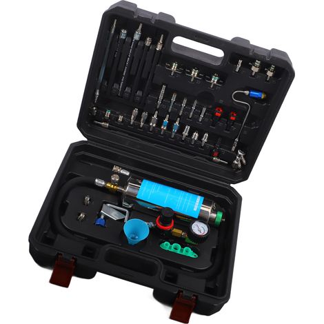 Kit de nettoyage pour système d'injection automobile, comprenant un flacon d'outils de nettoyage pour injecteurs et papillon des gaz. (1/5)