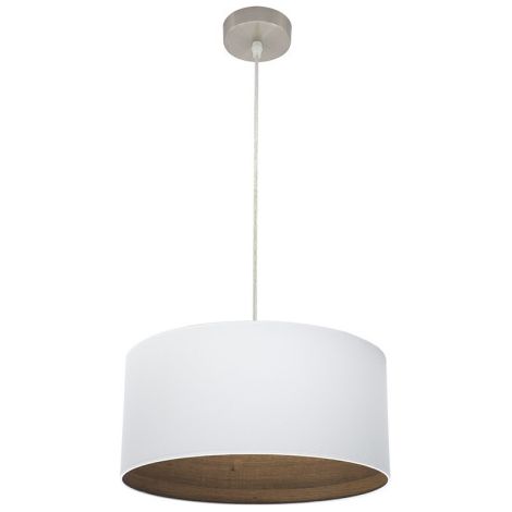 Colgante Tatiana 1xe27 Niquel/blanco-mad.Oscura Regx40x40 Cm (1/2)