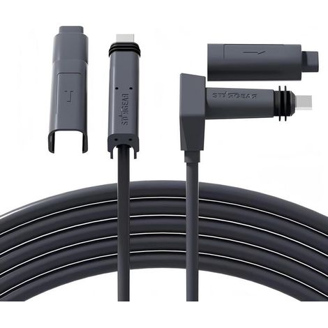 Câble Starlink SPX 75FT/23 Kit satellite rectangulaire V2 Câble de remplacement, extension avec embout anti-poussière Accessoires Starlink Gris étanche VITESSES JUSQU'À 1200 Mbps (1/3)