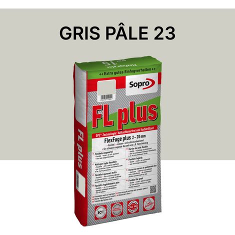 Joint carrelage intérieur et extérieur - 2 à 20 mm - Gris pâle 23 - Sopro FL plus - 15 kg