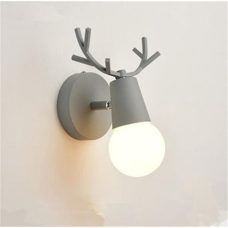gris Applique Murale Applique Moderne Cerf
