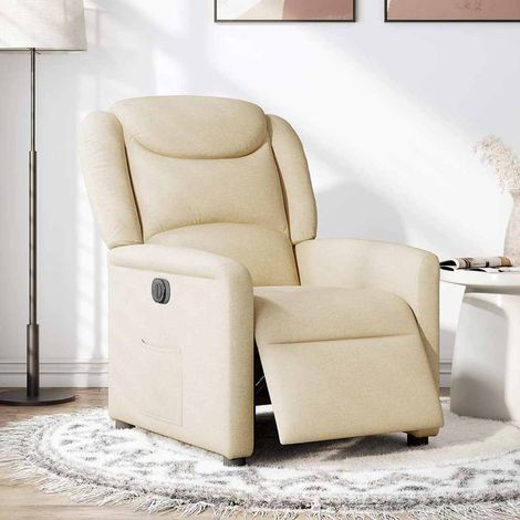 Maison Exclusive - Relaxsessel Elektrisch Creme Stoff