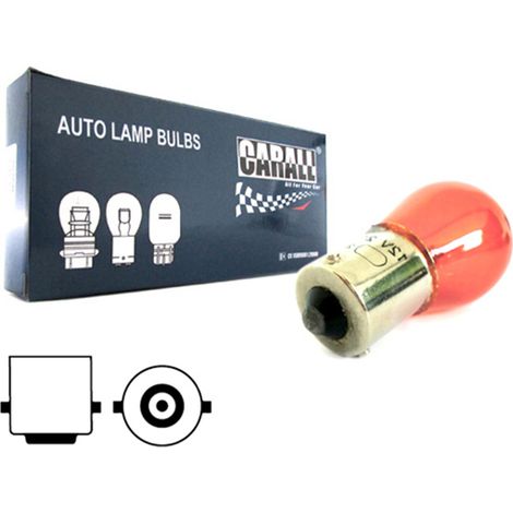 Set 10 lampade alogene S25 PY21W 24V 21W BA15S arancione amber per frecce
