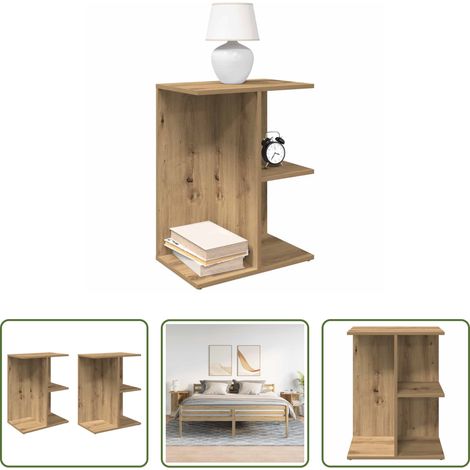 Holzwerkstoff - Nachttische 2 Stk. Artisan-Eiche 46,5x29x61 cm Holzwerkstoff (1/5)