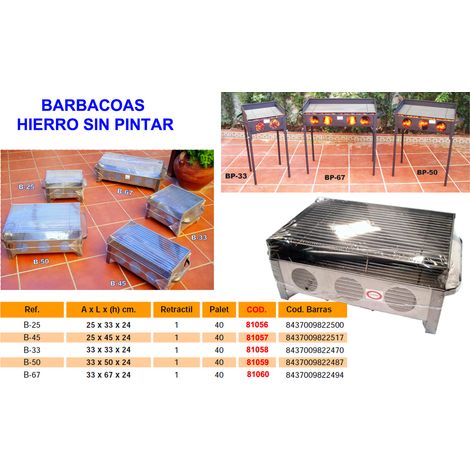 Barbecue en fer sans peinture 25x33x24 B-25
