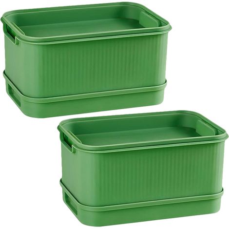 Filiyano – Kit de germination de graines avec trous de drainage et plateau de drainage, plateau empilable amélioré pour micro-pousses, 2 germes de (1/5)