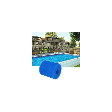 1 Stück 93 x 30 x 102 mm wiederverwendbarer, waschbarer Schwimmbadfilterschwamm, blauer Reinigungsschwamm, Säulen-Schwimmbadfilterwatte (1/2)