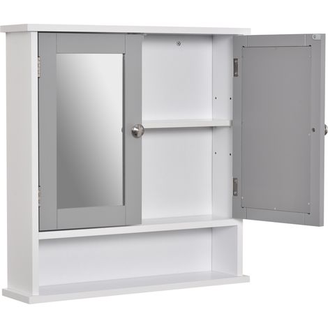 Bathroom Wall Storage Cabinet - Grey