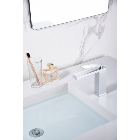 Imex -  Grifo Monomando Lavabo Caño Bajo Cromado Serie  Pisa (1/2)