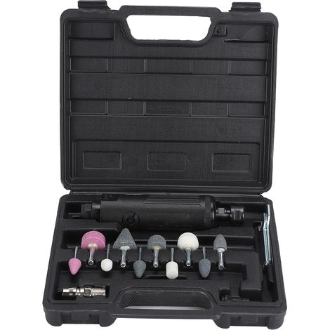 Kit de meuleuse pneumatique à air comprimé, outil portatif de polissage et gravure avec mandrin 1/4 po et 1/8 po, vitesse 22000 tr/min (1/5)
