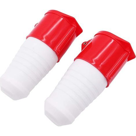 lot de 2 Power Plus 32AMP Socket 240-415 Volt 5 Pin (IP44) Prises de couplage - Rouge (1/5)