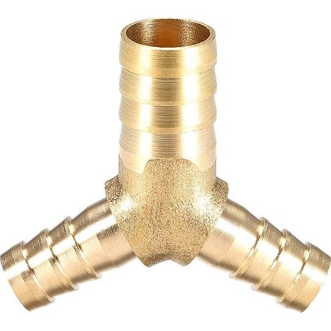 Raccord Cannelé Laiton Forme Y 3 Voie 14mmx10mmx10mm (1/4)