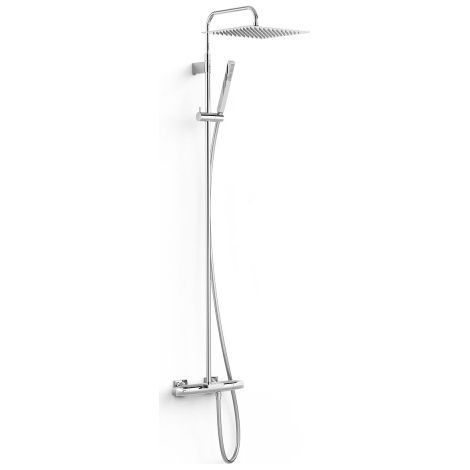 Ensemble de robinet thermostatique mural à 3 voies pour baignoire et douche Chrome - TRES 19031215