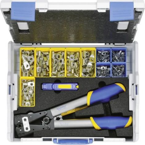 Set de conectores de engaste Klauke lboxx50b con L-BOXX práctico