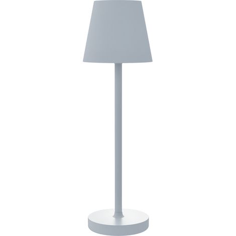 Beyamis Kabellose Nachttischlampe mit LED-Beleuchtung, USB-C-aufladbar, 3 Farben, Ø 11,2 x 36,5 cm, Grau