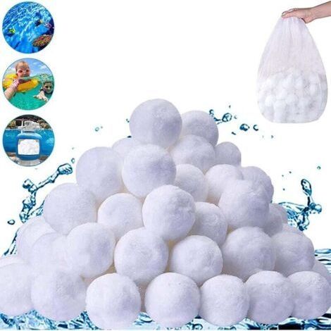 Balles Filtrantes, 800g Réutilisables Balle Filtrante Piscine,Remplacer de Sable Filtration Piscine,Convient aux systèmes de Filtration pour Piscine (1/4)