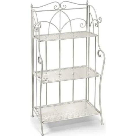 Set 2 scaffali in metallo angolare pieghevoli con 3 ripiani cm 60x28x126h