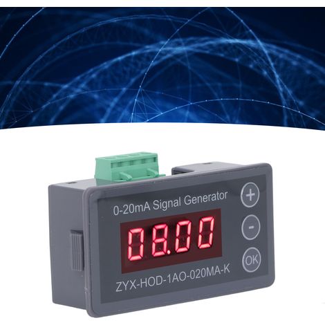 Générateur de signal de courant rotatif 0-20 mA, source pour automate programmable, servomoteur de vanne, transmetteur de fréquence réglable, instrument de contrôle, tube numérique 15-28 V CC (1/5)
