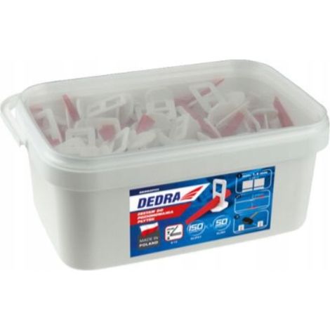 Sistema nivelador de azulejos dedra ded02p111 150 clips 50 cuñas