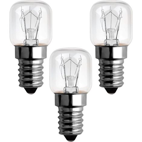 25 W, 300 Grad, E14, dimmbare Backofenlampe, AC 220–240 V, E14 T22 Glühlampe, 120 lm, Warmweiß 2300 K, E14-Pygmäenlampen mit kleinem Schraubsockel für Mikrowelle, Backofen, Salzlampe, 3 Einheiten (1/5)