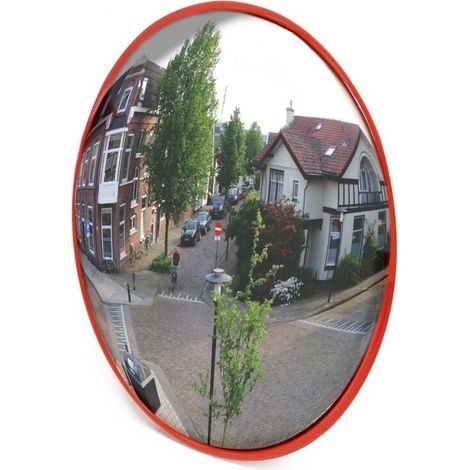 Miroir Convexe Circulation 45 cm Champ de vision de 130°-160° Miroir traffic Sécurité routière Outdoor Indoor Miroir routier Polycarbonate solide Surveillance Rue Magasin (1/5)