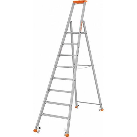 Stehleiter 8 Stufen - Max. Arbeitshöhe 3,76m - 2370008R