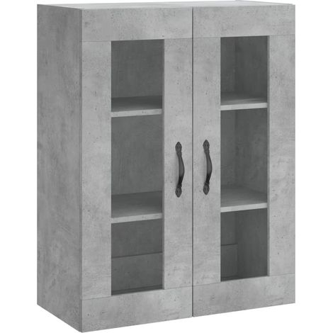 Buffet,Bahut,Armoire murale gris béton 69,5x34x90 cm bois d'ingénierie CFW24194 (1/5)
