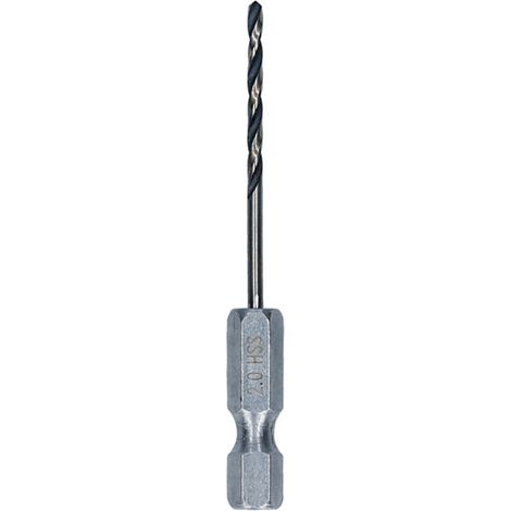 Bosch Metal HSS Twist Drill Bit 2 x 24 x 60 mm HEX 1/4"" Shank 2608577863 (1/4)