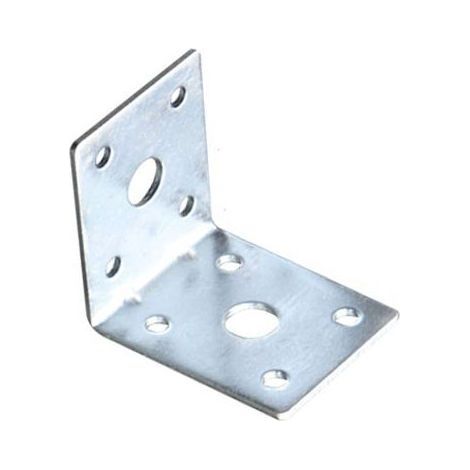 Equerre perforée renforcée zinguée - 50 x 50 x 40 x 2 (1/4)
