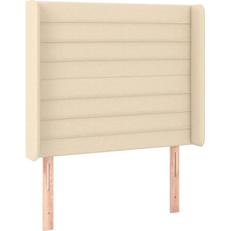 Maison Exclusive - Cabecero con orejas de tela color crema 93x16x (1/5)