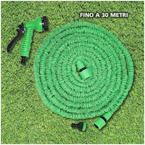 Tuyau d'eau télescopique multi-fonction voiture haute pression lavage de voiture pistolet à eau jardin jardin arrosage fleur rinçage ensemble vert 100FT pied mètre ensemble (1/4)