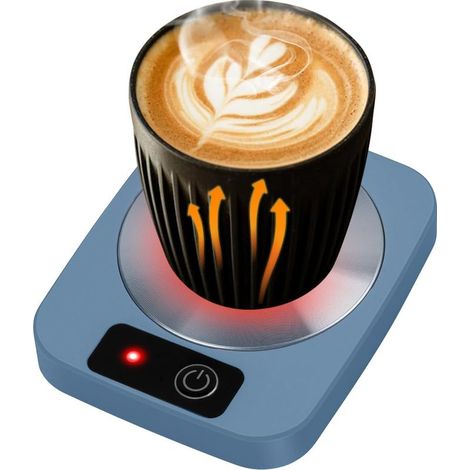 Tassenwärmer, 55 °C, blau, elektrischer Tassenwärmer, intelligenter Getränkewärmer, Kaffeewärmer für Tee, Kaffee, Milch im Büro und Zuhause (1/5)