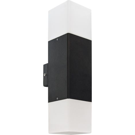 Lampada da parete per esterni da giardino, nera, IP44, 2x15W, 2xE27 D, Ideus 03653 (1/2)