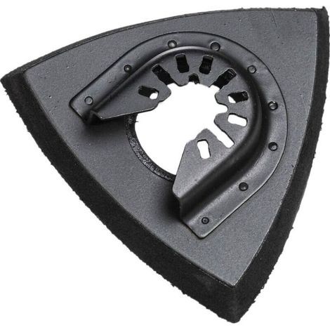 Platorelli abrasivi triangolari da 90 mm - Platorelli abrasivi per utensili multifunzione oscillanti per la levigatura del legno, 2 pezzi (1/2)