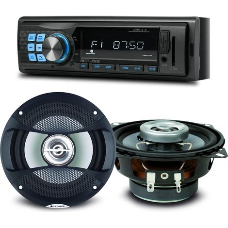 Pack sono voiture Autoradio Muse M-195 BT 160 Watts + 2 haut parleurs 10cm 80W