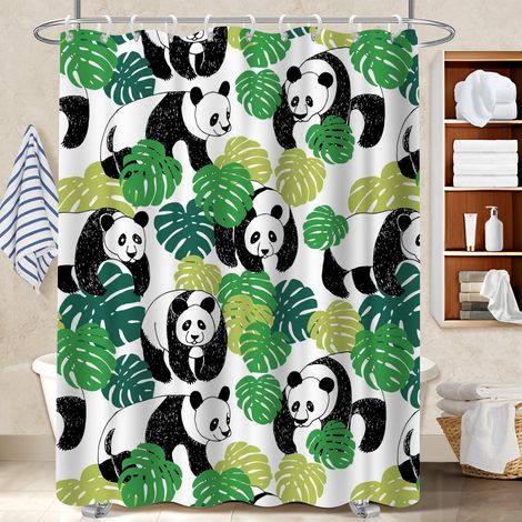 Voile de douche polyester 180x180 léger polyester pour salle de bain pour famille nombreuse (1/5)
