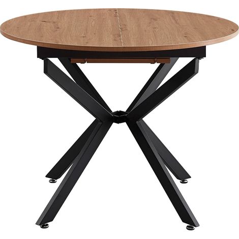 Table à manger extensible effet bois 4/6 personnes 100/140 cm - Marius (1/5)