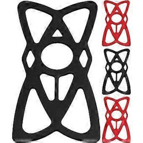 Support de téléphone en X avec dragonne et sangle de sécurité en silicone et caoutchouc - Accessoires universels pour moto, vélo et pièces détachées - Elasti