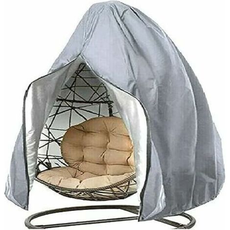 Housse imperméable pour fauteuil suspendu double œuf de jardin avec cordon de serrage (1/5)