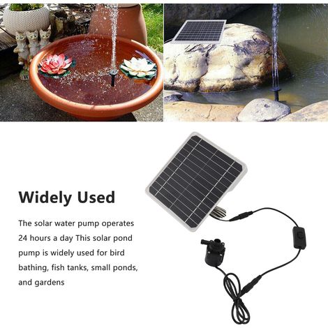 Pompe à eau solaire 50W avec panneau et fonction de stockage énergie - Kit 24H pour bassins, aquariums et fontaines (1/5)