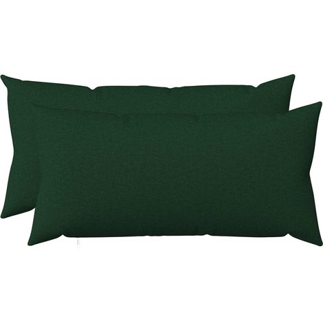 Housse de coussin 2 pc HEERLEN Vert foncé 40 x 70 cm Tissu vidaXL