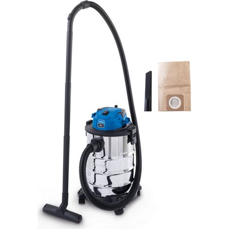 [JAMAIS UTILISE] Scheppach Aspirateur eau et poussières VC25 - 1200 W - cuve 20L - Tuyau d'aspiration 2 m - Facile à transporter