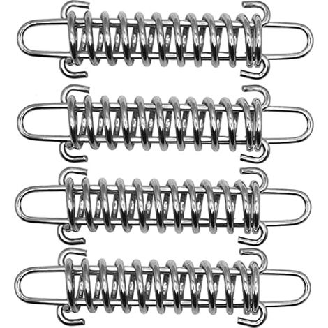 Attache De Tente - Ressort D'Amortissement En Acier Inoxydable - Pour Camping Randonnée Hammock Chaise De Plein Air - Lot De 4 (1/5)