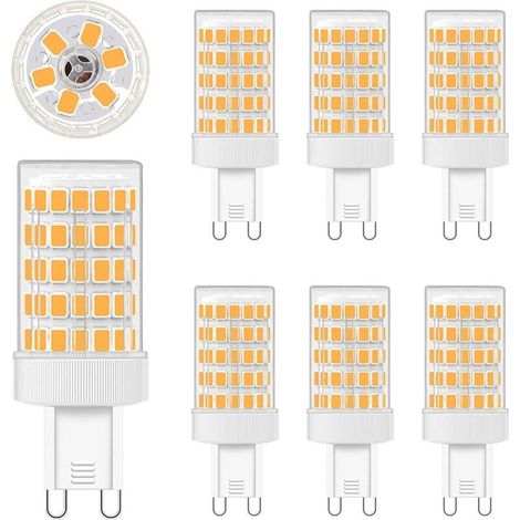 G9 LED Bulbs 10W, G9 LED Bulbs Warm White 2700K, 80W Incandescent Equivalent, 900LM, AC 220V G9 Bulbs, 360º Wide Beam Angle, 862835 SMD, Non-Dimmable, 6-Pack [Energy Class F] (1/5)
