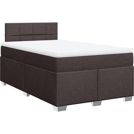 Maison Exclusive - Giroletto a Molle con Materasso Marrone Scuro 120x200cm Tessuto (1/5)