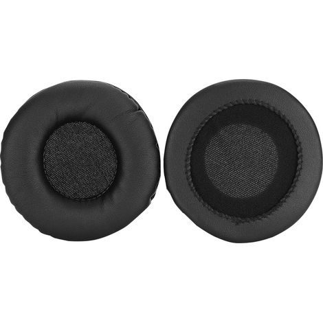 Paire de coussinets de remplacement universels en coton noir pour casque 75mm (1/5)