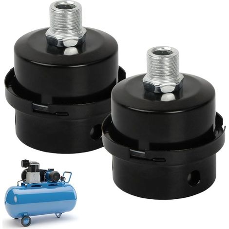 Filtre silencieux pour compresseur d'air, lot de 2 pièces, filetage 3/8" 16 mm, filtre d'admission d'air avec silencieux pour compresseur d'air. (1/5)