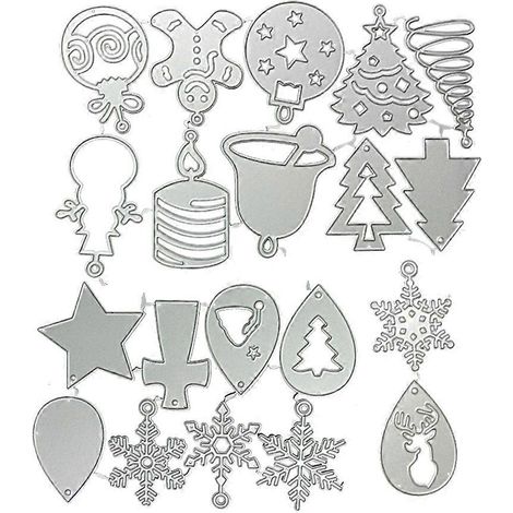 Stanzschablone für Weihnachtsohrringe aus Metall zum Basteln und Dekorieren von Scrapbooking